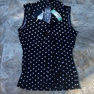 Premise Black and White Polka Dot Blouse